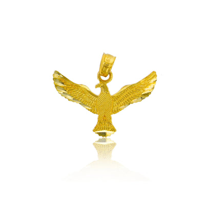 Yellow Gold Spread Eagle Dangling Pendant (14K) - Lucky Diamond