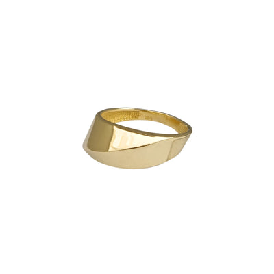 Edged Polygonal Ring (14K) Lucky Diamond New York