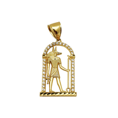 Egyptian Anubis CZ Pendant (14K) Lucky Diamond New York