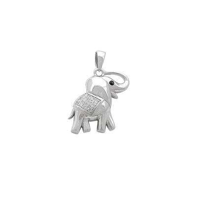 Elephant CZ Pendant (Silver) Lucky Diamond New York