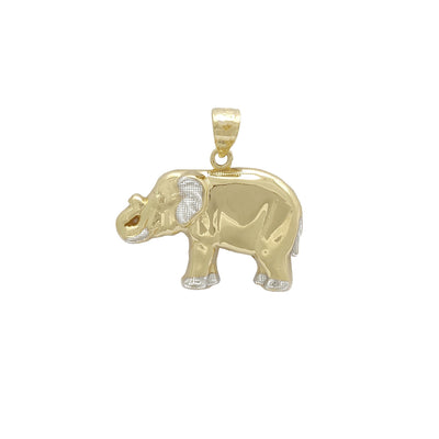 Elephant Pendant (14K) 14 Karat Yellow Gold, Lucky Diamond New York