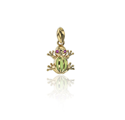Yellow Gold Frog Pendant (14K) - Lucky Diamond