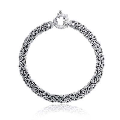 Fancy Byzantine Bracelet (Silver) Lucky Diamond New York