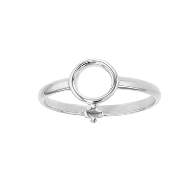 (Female) Gender Symbol Ring (Silver) Lucky Diamond New York