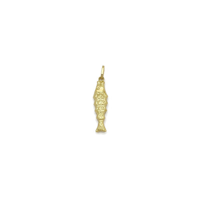 Fish Pendant (14K) 14 Karat Yellow Gold, Lucky Diamond New York