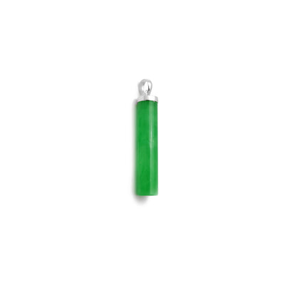Cylinder Jade Pendant (14K) Lucky Diamond New York