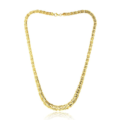 Flat Byzantine Chain Necklace (14K) Lucky Diamond New York