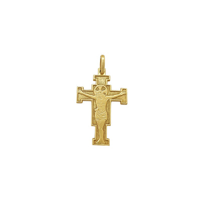 Flat Crucifix Pendant (14K) Lucky Diamond New York
