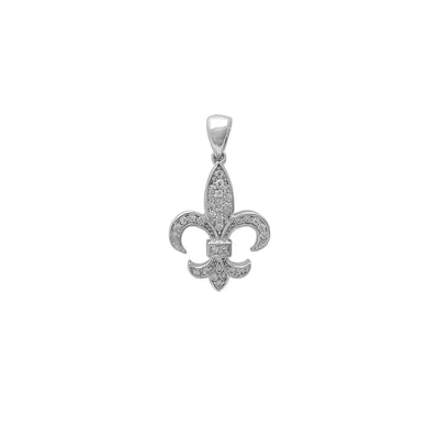 Fleur de Lis CZ Pendant (Silver) Lucky Diamond New York
