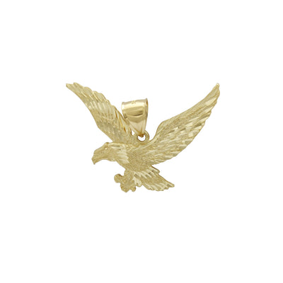 Flying Eagle Pendant (14K) Animal, 14 Karat Yellow Gold, Lucky Diamond New York