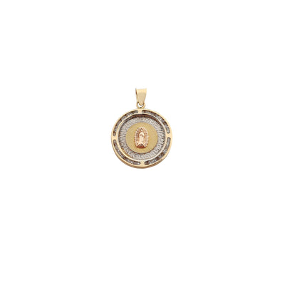 Greek Framed Virgin Mary Medallion Pendant (14K) Lucky Diamond New York