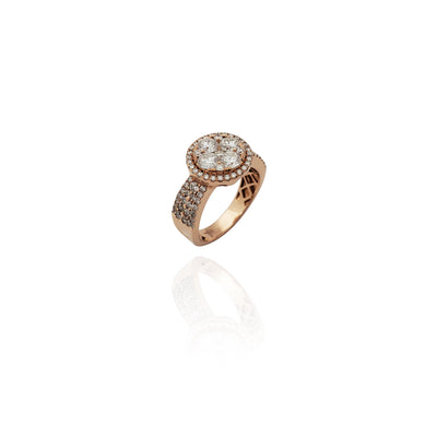 Halo Round Wedding Ring (14K) New York Lucky Diamond