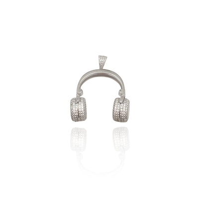 Headphone CZ Pendant (Silver) New York Lucky Diamond