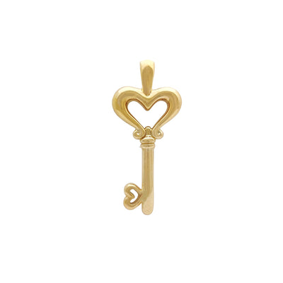 Hollow Heart Key Pendant (14K) Lucky Diamond New York