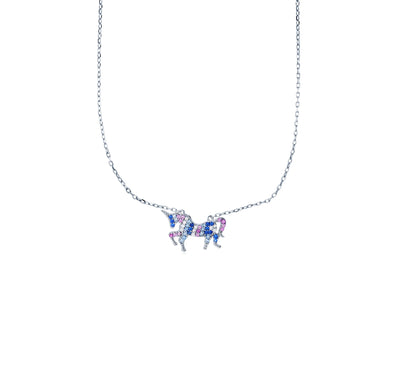 Unicorn Necklace (Silver) - Lucky Diamond