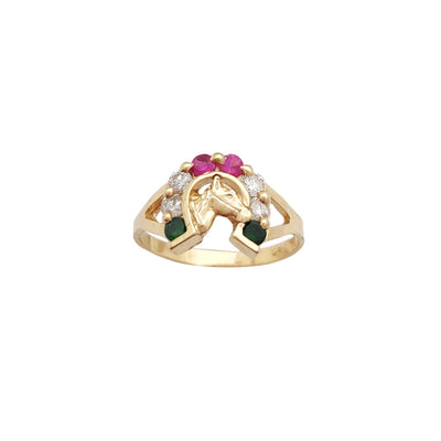 Horseshoe & Horse Head Ring (14K) Lucky Diamond New York