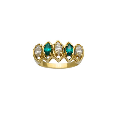 Five-Marquise Zirconia Lady Ring (14K) Lucky Diamond New York