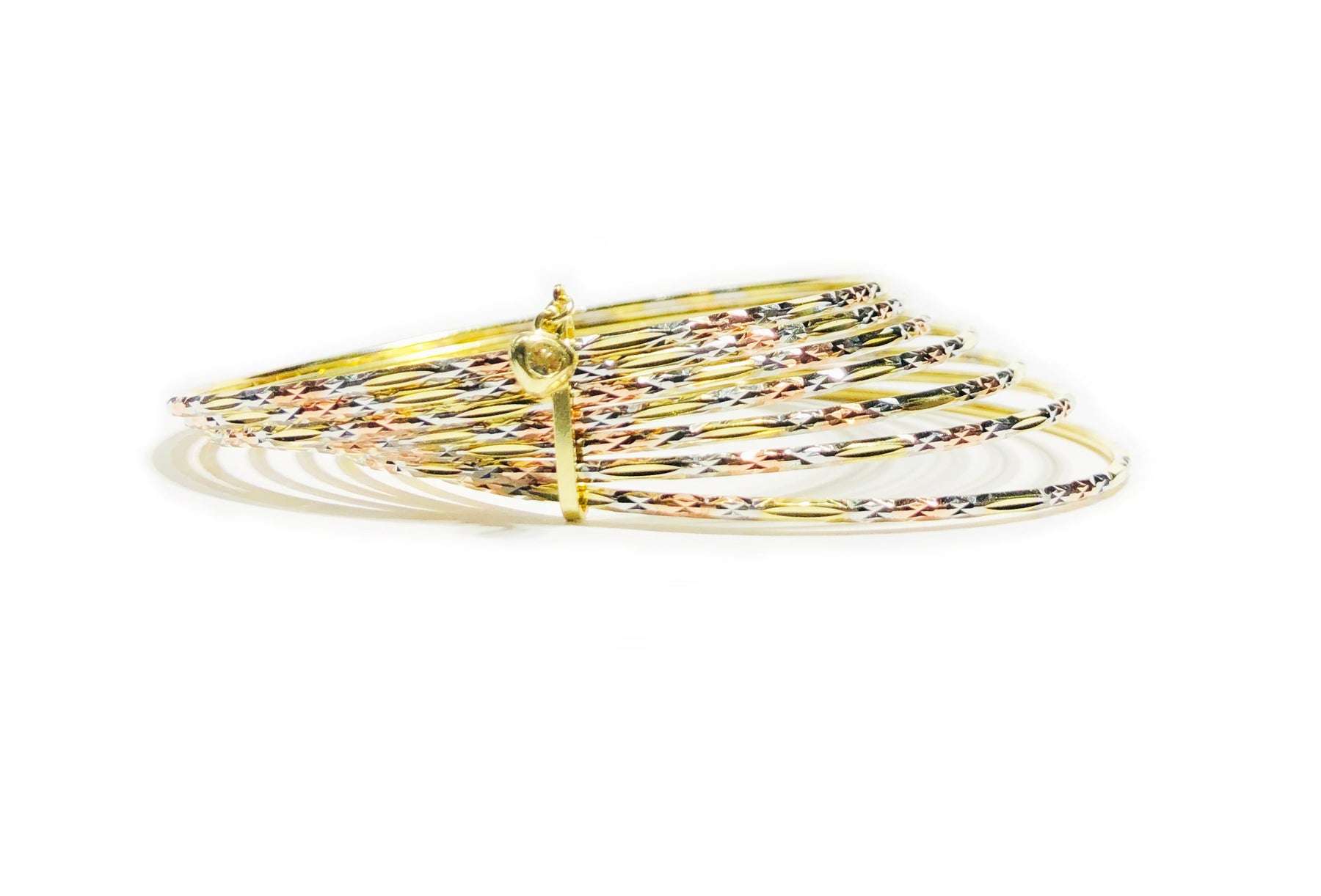 Cut Gold Layered Semanario Bangles Bracelets Oro Laminado 7 3.5mm | eBay