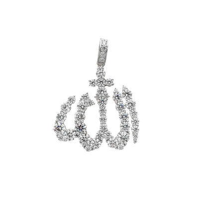 Iced-Out Allah Pendant (Silver) Lucky Diamond New York