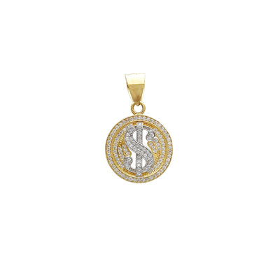 Iced-Out Dollar Sign Medallion Pendant (14K) Lucky Diamond New York