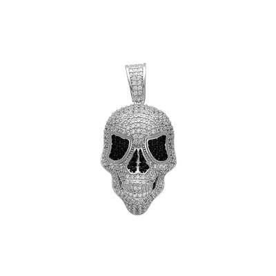 Iced-Out Ghost Skull Pendant (Silver) Lucky Diamond New York