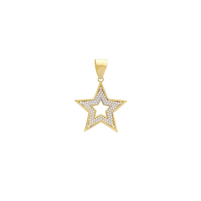 Small Size Iced-Out Star Pendant (14K) Lucky Diamond New York