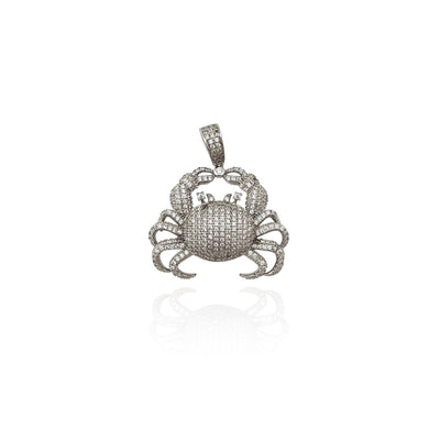 Iced-Out Crab CZ Pendant (Silver) New York Lucky Diamond