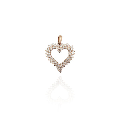Iced-Out Glacial Heart Diamond Pendant (10K) New York Popular Jewlery