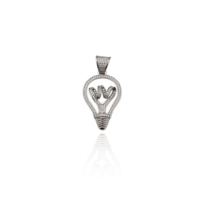 Iced-Out Light Bulb Pendant (Silver) New York Lucky Diamond