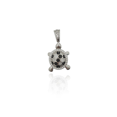 Iced-Out Turtle CZ Pendant (Silver) New York Lucky Diamond