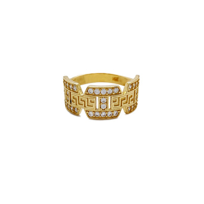 Icy Greek-Key Ring (14K) Lucky Diamond New York