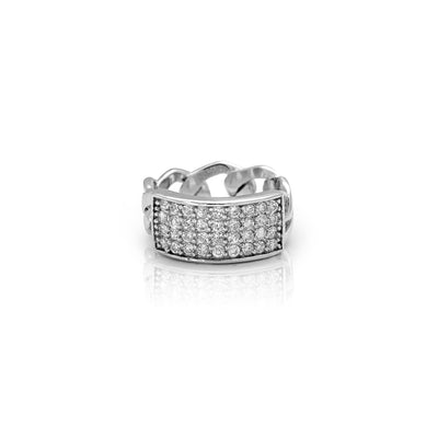 Icy Cuban Ring (Silver) Lucky Diamond New York