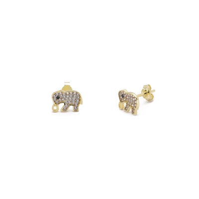 Icy Elephant Stud Earrings (14K) Lucky Diamond New York