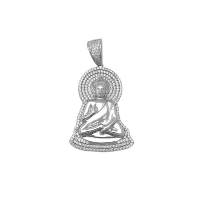Icy Halo Gautama Buddha Pendant (Silver) Lucky Diamond New York