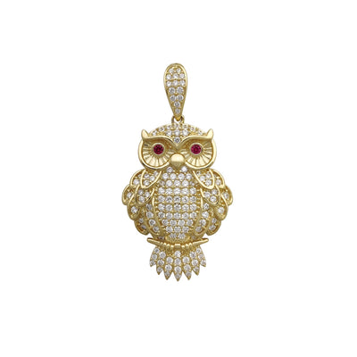 Medium Icy Owl Pendant (14K) Lucky Diamond New York