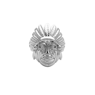 Chief Indian Head Ring (Silver) Lucky Diamond New York