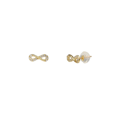 Infinity Stone-Set Stud Earrings (14K) Lucky Diamond New York