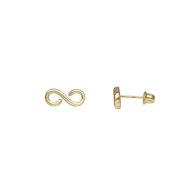 Infinity Stud Earrings (14K) Lucky Diamond New York