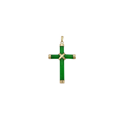 Jade Brassard Cross Pendant (14K) Lucky Diamond New York