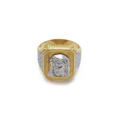Jesus Head CZ Signet Ring (14K) Lucky Diamond New York
