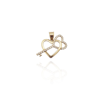 Key to The Heart CZ Pendant (14K) New York Lucky Diamond