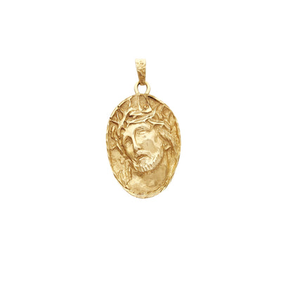 King's Jesus Oval Medallion Pendant (14K) Lucky Diamond New York
