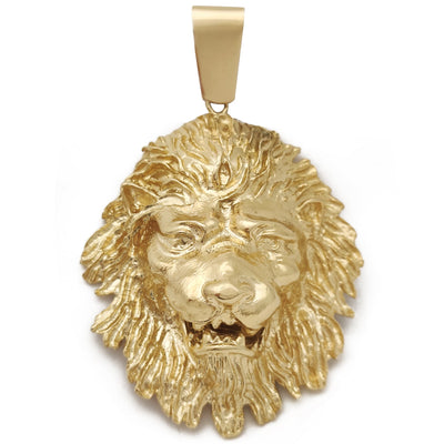 Lion Head Pendant (14K) Lucky Diamond New York