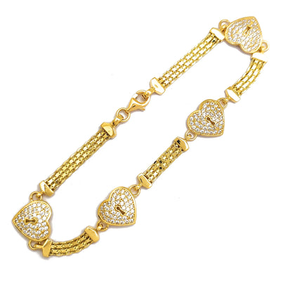 Love Lock Bismark Link Bracelet (14K) Lucky Diamond New York