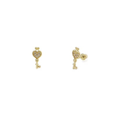 Love Key Stud Earrings (14K) Lucky Diamond New York