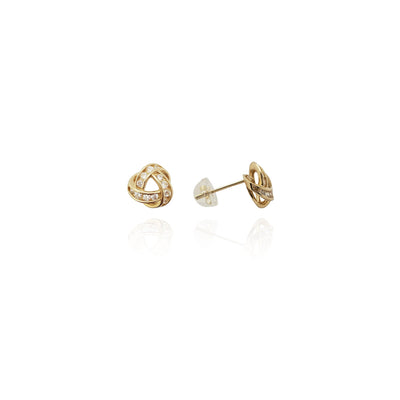 Love Knot CZ Earrings (14K) New York Lucky Diamond