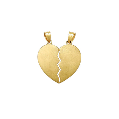 Matte Finish Split-able Heart Pendant (14K) Lucky Diamond New York