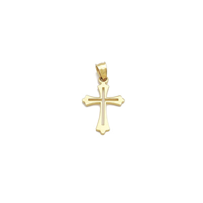 Mini Cross Pendant Polish-Pointed Pendant (14K) Lucky Diamond New York