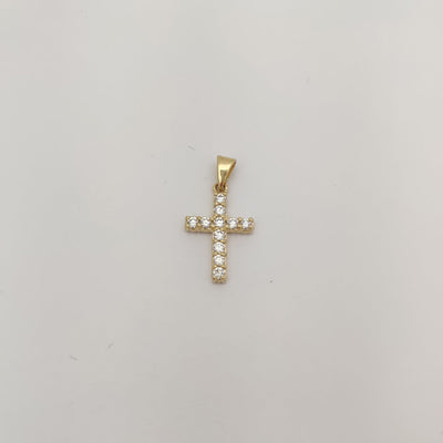 Mini Diamond Cross Pendant (14K) Lucky Diamond New York