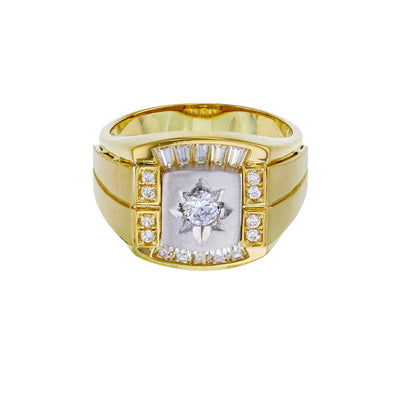 North Star Saint-Polished Finish Men's Ring (14K) Lucky Diamond New York